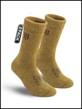 Baby Alpaca Wool Crew Socks Men Thick Thermal Winter Hiking